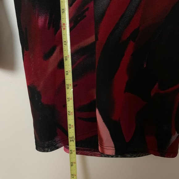 Gorgeous Coldwater Creek Wine, Black, Multi Cross Wrap Blouse Top NWT - Size S - Picture 5 of 8